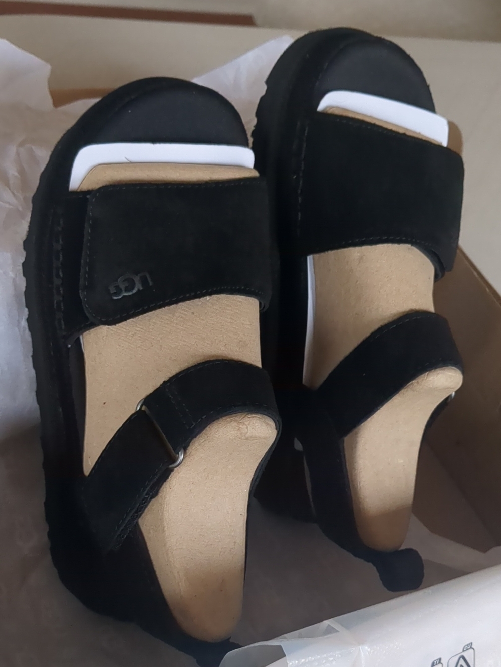 New UGG Goldenstar Sandals Size 7 Black - Picture 4 of 10
